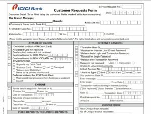 How To Fill ICICI Bank ATM Form 